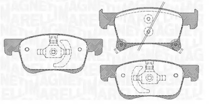 Комплект тормозных колодок MAGNETI MARELLI 363916060814