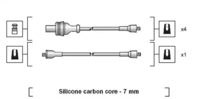 Комплект проводов зажигания MAGNETI MARELLI 941318111012