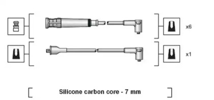 Комплект проводов зажигания MAGNETI MARELLI 941318111044