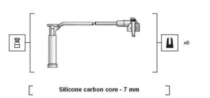Комплект проводов зажигания MAGNETI MARELLI 941318111144