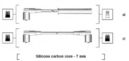 Комплект проводов зажигания MAGNETI MARELLI 941215120797