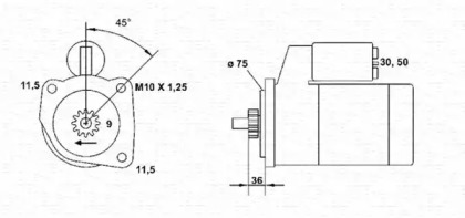 Стартер MAGNETI MARELLI 943241001010