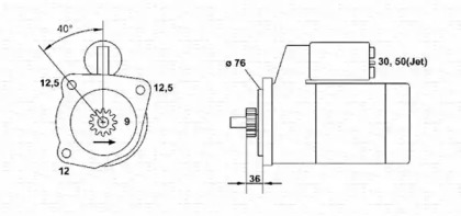 Стартер MAGNETI MARELLI 943241136010