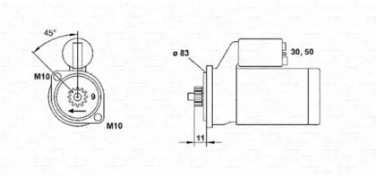 Стартер MAGNETI MARELLI 943253174010