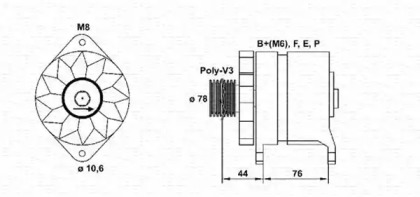 Генератор MAGNETI MARELLI 943346006010