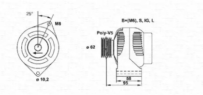 Генератор MAGNETI MARELLI 943346028010