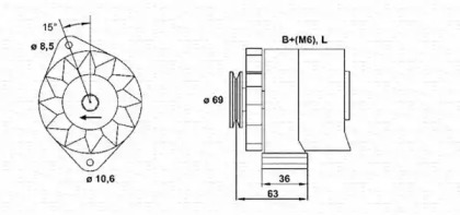 Генератор MAGNETI MARELLI 943346033010