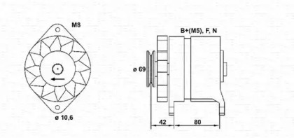 Генератор MAGNETI MARELLI 943346046010