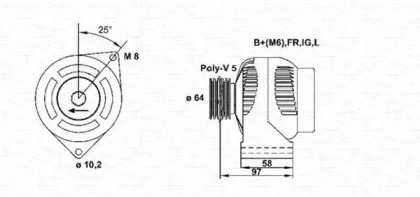 Генератор MAGNETI MARELLI 943346052010