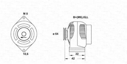 Генератор MAGNETI MARELLI 943346068010