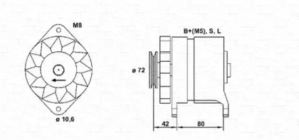 Генератор MAGNETI MARELLI 943346080010