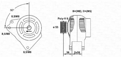 Генератор MAGNETI MARELLI 943355002010