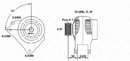 Генератор MAGNETI MARELLI 943355007010