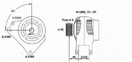 Генератор MAGNETI MARELLI 943355009010