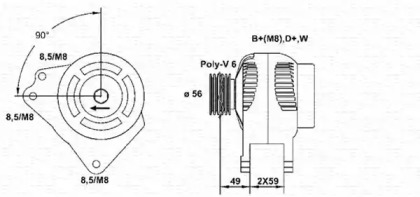 Генератор MAGNETI MARELLI 943355035010