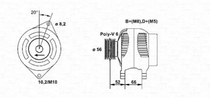 Генератор MAGNETI MARELLI 943355057010