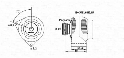 Генератор MAGNETI MARELLI 943355098010