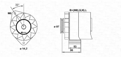 Генератор MAGNETI MARELLI 943355127010