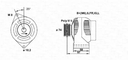 Генератор MAGNETI MARELLI 943355175010