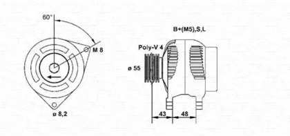 Генератор MAGNETI MARELLI 943355177010