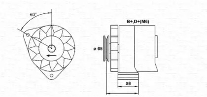 Генератор MAGNETI MARELLI 943356090010