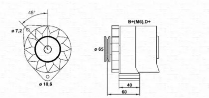 Генератор MAGNETI MARELLI 943356125010