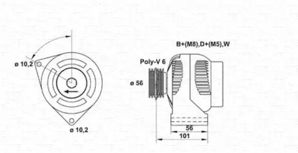 Генератор MAGNETI MARELLI 943356507010