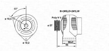 Генератор MAGNETI MARELLI 943356575010