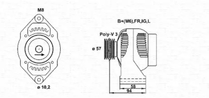 Генератор MAGNETI MARELLI 943356582010