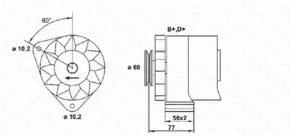 Генератор MAGNETI MARELLI 943356619010