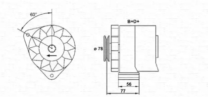 Генератор MAGNETI MARELLI 943356725010