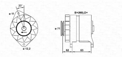 Генератор MAGNETI MARELLI 943356859010