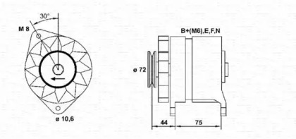 Генератор MAGNETI MARELLI 943356934010