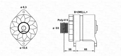 Генератор MAGNETI MARELLI 943356949010