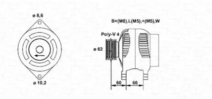 Генератор MAGNETI MARELLI 943356958010