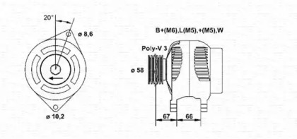 Генератор MAGNETI MARELLI 943356959010