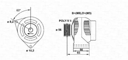 Генератор MAGNETI MARELLI 943356965010