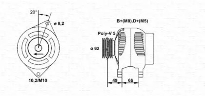 Генератор MAGNETI MARELLI 943356995010