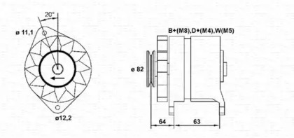 Генератор MAGNETI MARELLI 943357801010