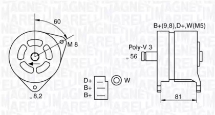 Генератор MAGNETI MARELLI 063324145010