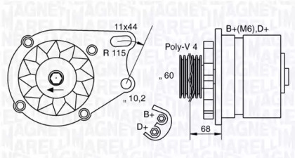 Генератор MAGNETI MARELLI 063321747010