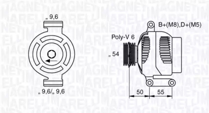 Генератор MAGNETI MARELLI 063358062010