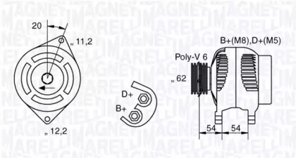 Генератор MAGNETI MARELLI 063321803010