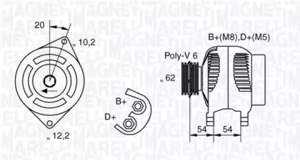 Генератор MAGNETI MARELLI 063321729010