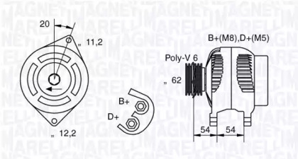 Генератор MAGNETI MARELLI 063321858010