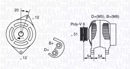 Генератор MAGNETI MARELLI 063321839010