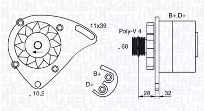 Генератор MAGNETI MARELLI 063321760010