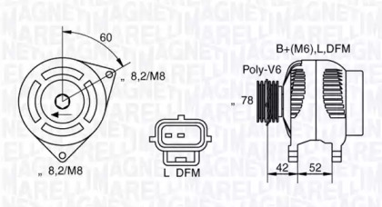 Генератор MAGNETI MARELLI 063341711010