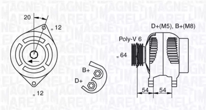 Генератор MAGNETI MARELLI 063321810010