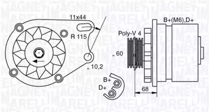 Генератор MAGNETI MARELLI 063321761010